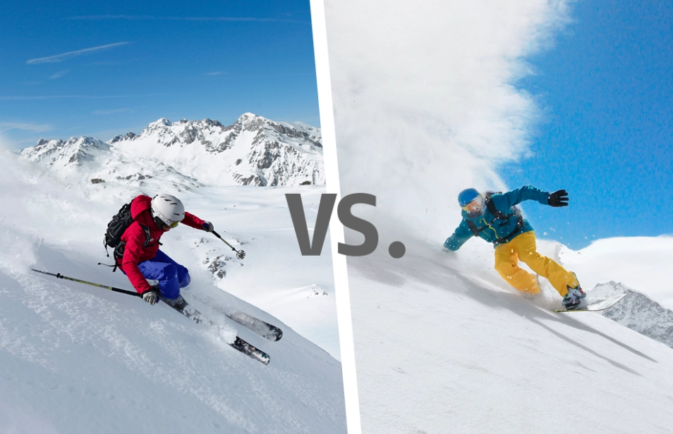 Snowboarding vs skiing