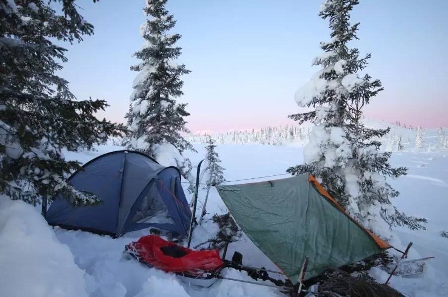 snow camping gear