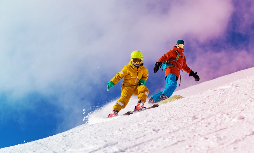 snowboarding vs skiing